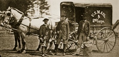 Postwagen des Zweiten Korps, 1861-65 von Mathew B. Brady